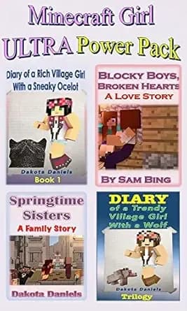Minecraft Girl ULTRA Power Pack: 7 Unofficial Books (Blocky Boys, Broken Hearts; Diary of a Trendy Village Girl Books 1, 2 & 3; Diary of a Rich Village Girl 1; Blocky Little Women; Creepy Halloween)