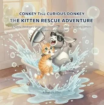 CONKEY THE CURIOUS DONKEY: The Kitten Rescue Adventure.: A funny children's story about kindness, courage, helping others, and making good choices.